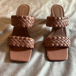 Braided square heals. Only worn twice!